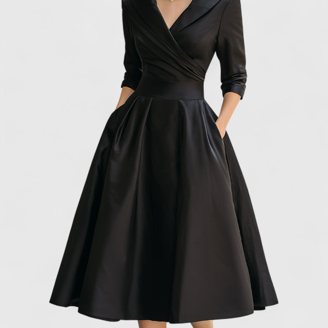 Robe midi en satin