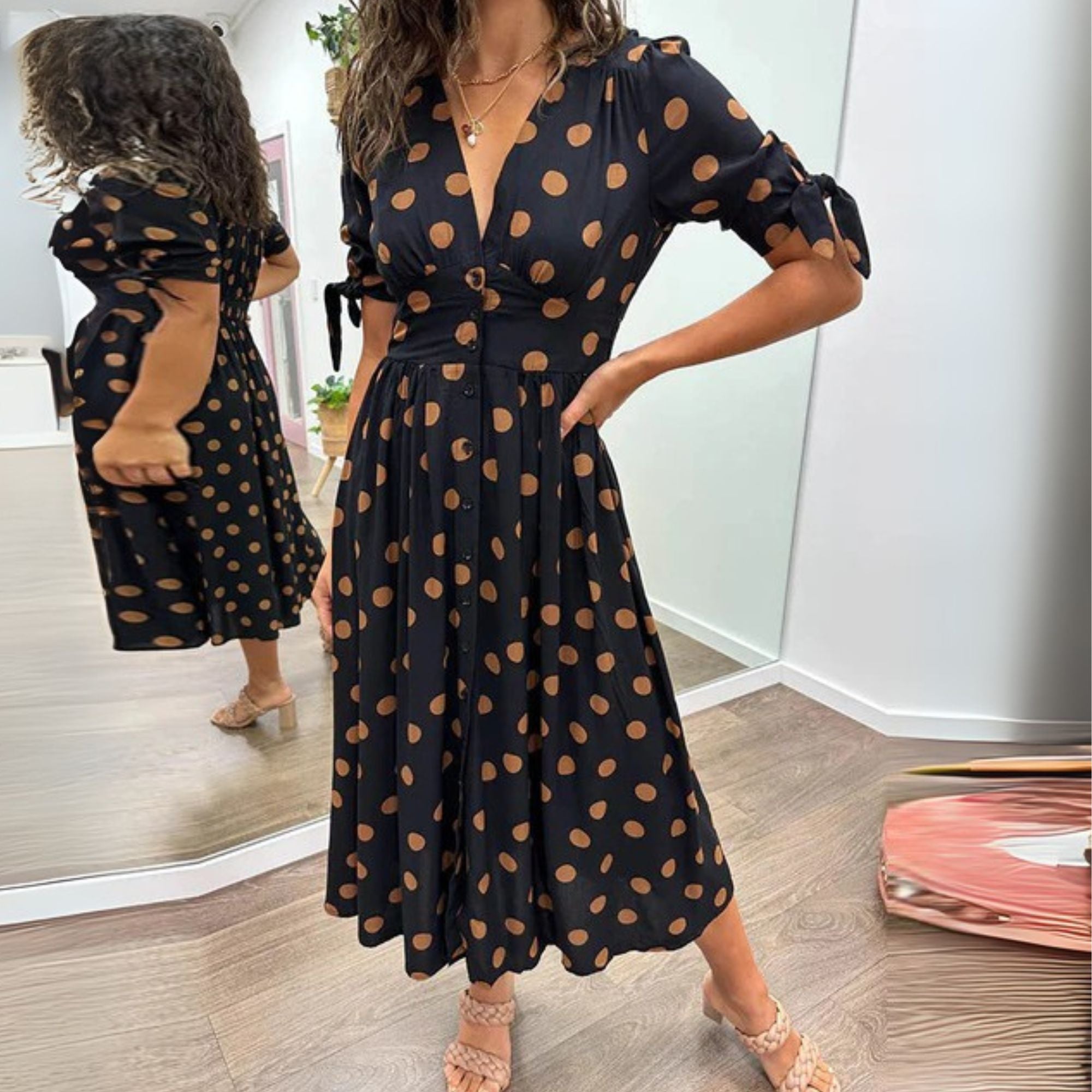 Robe Élégante à Pois