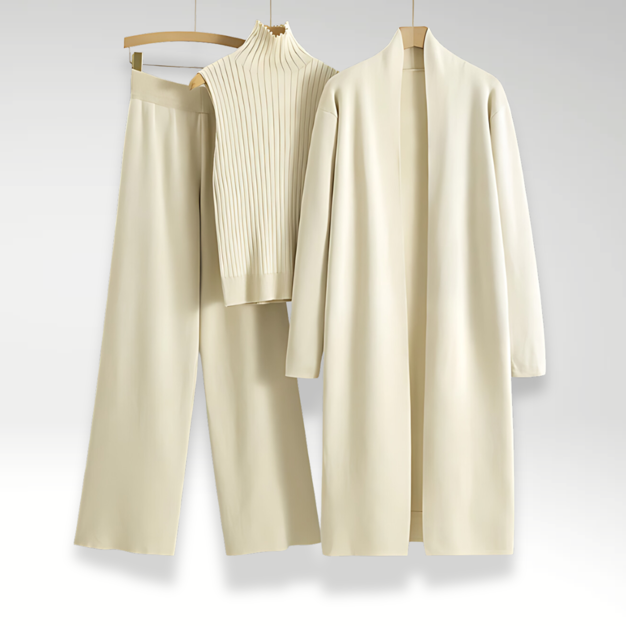 Ensemble trois pièces en maille Luxe