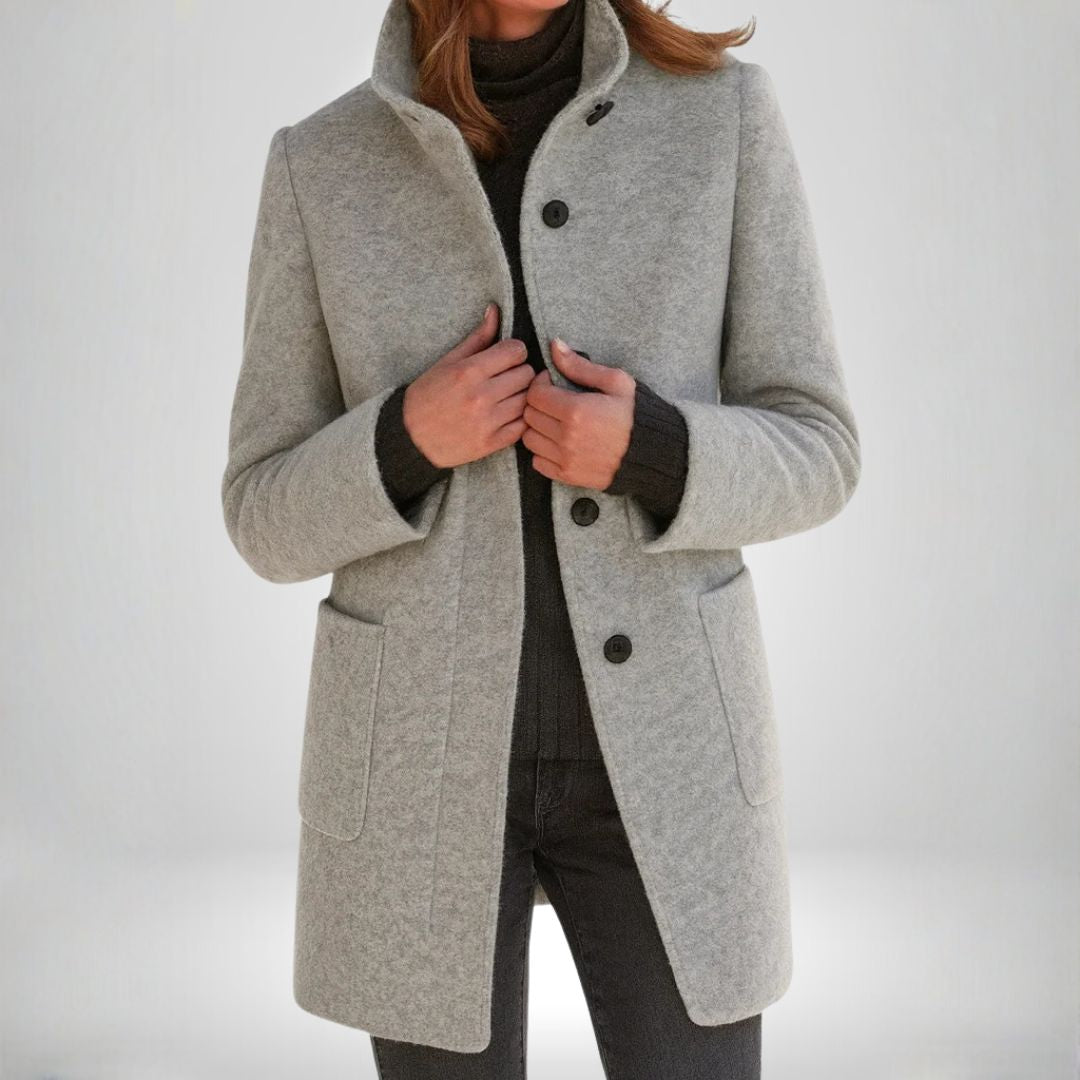 Manteau à col montant