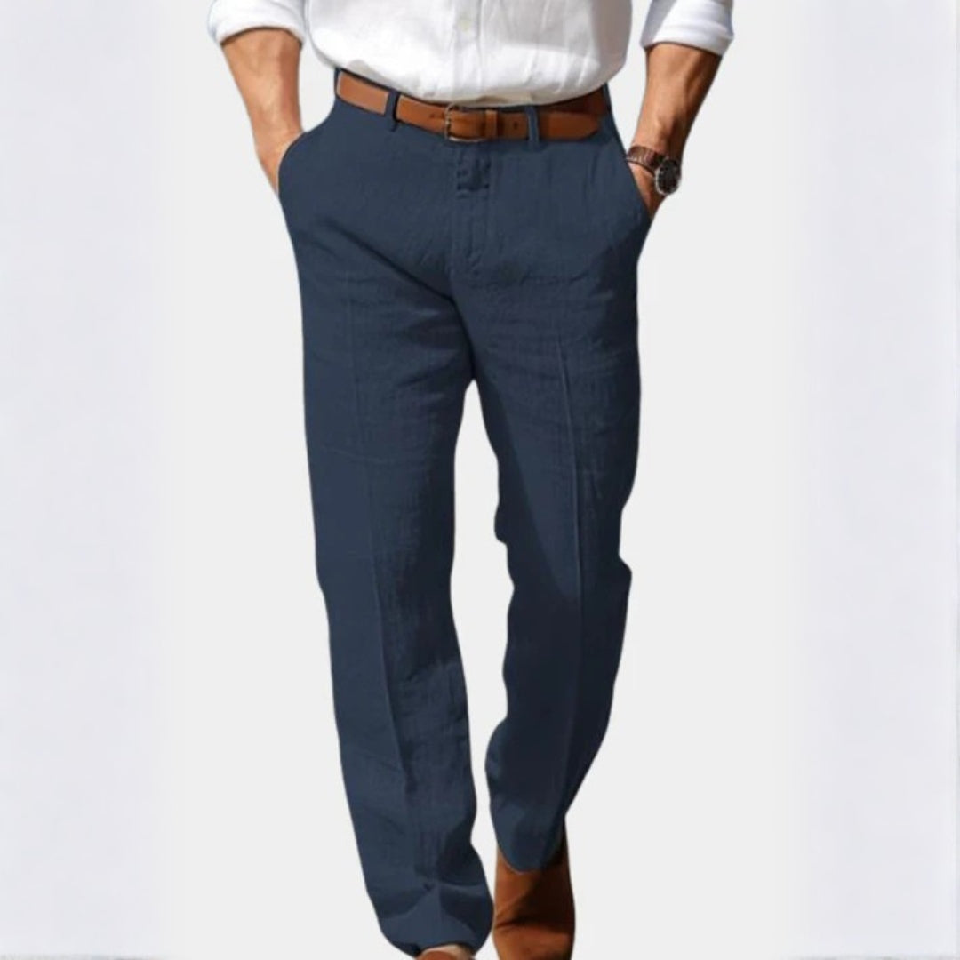 Pantalon homme luxe en lin premium