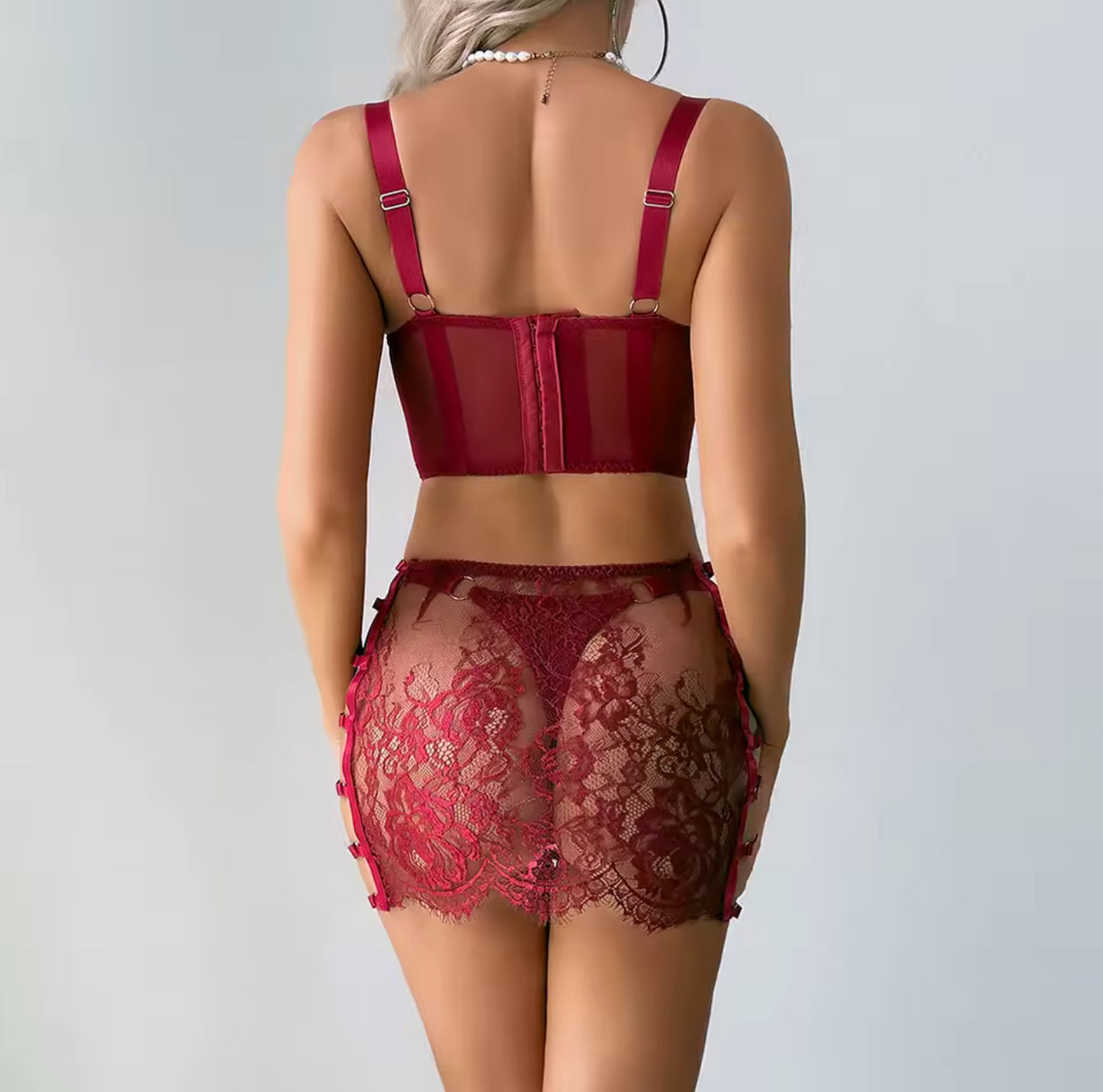 Amber™ | Ensemble Lingerie Rouge Désir