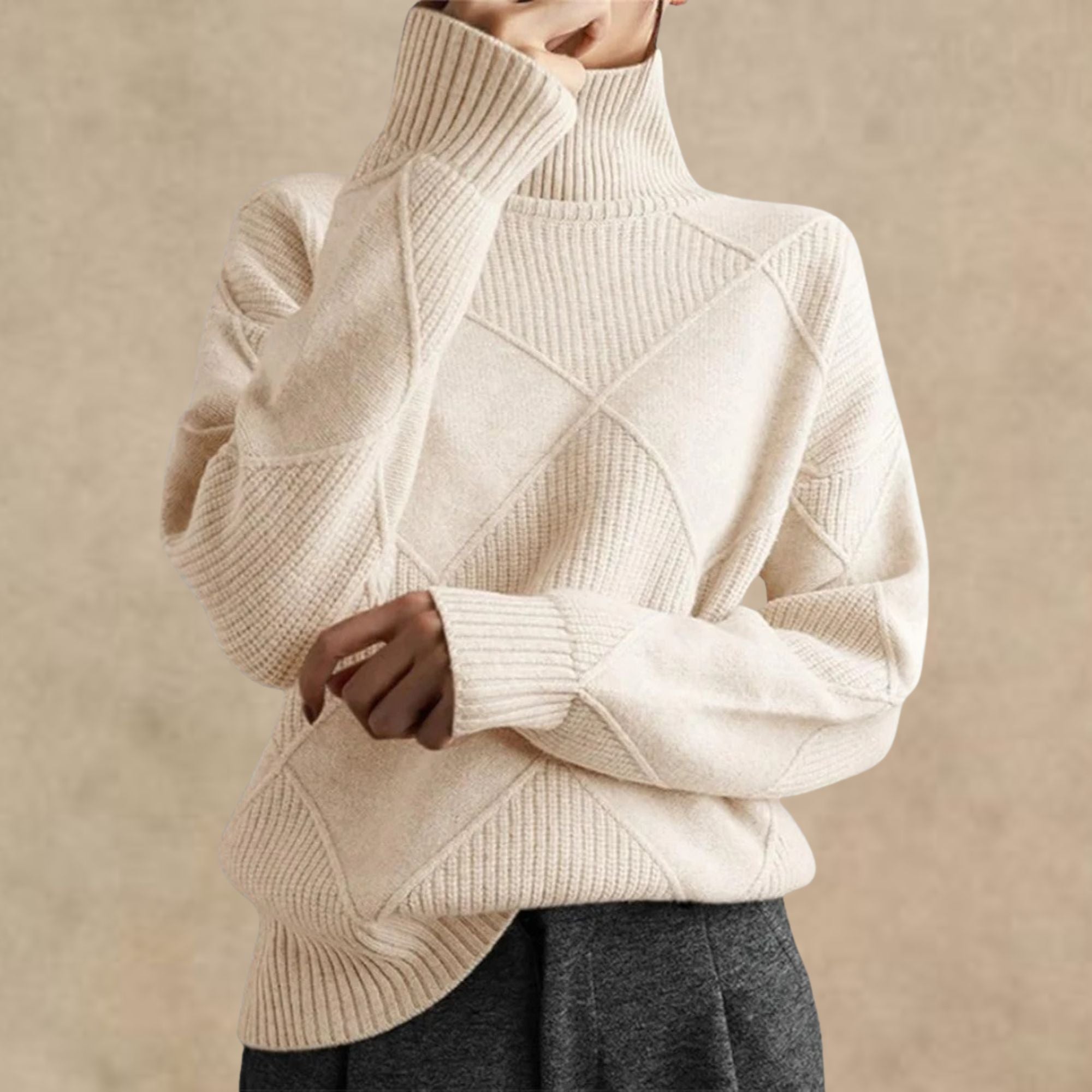 Pull à col roulé en cachemire