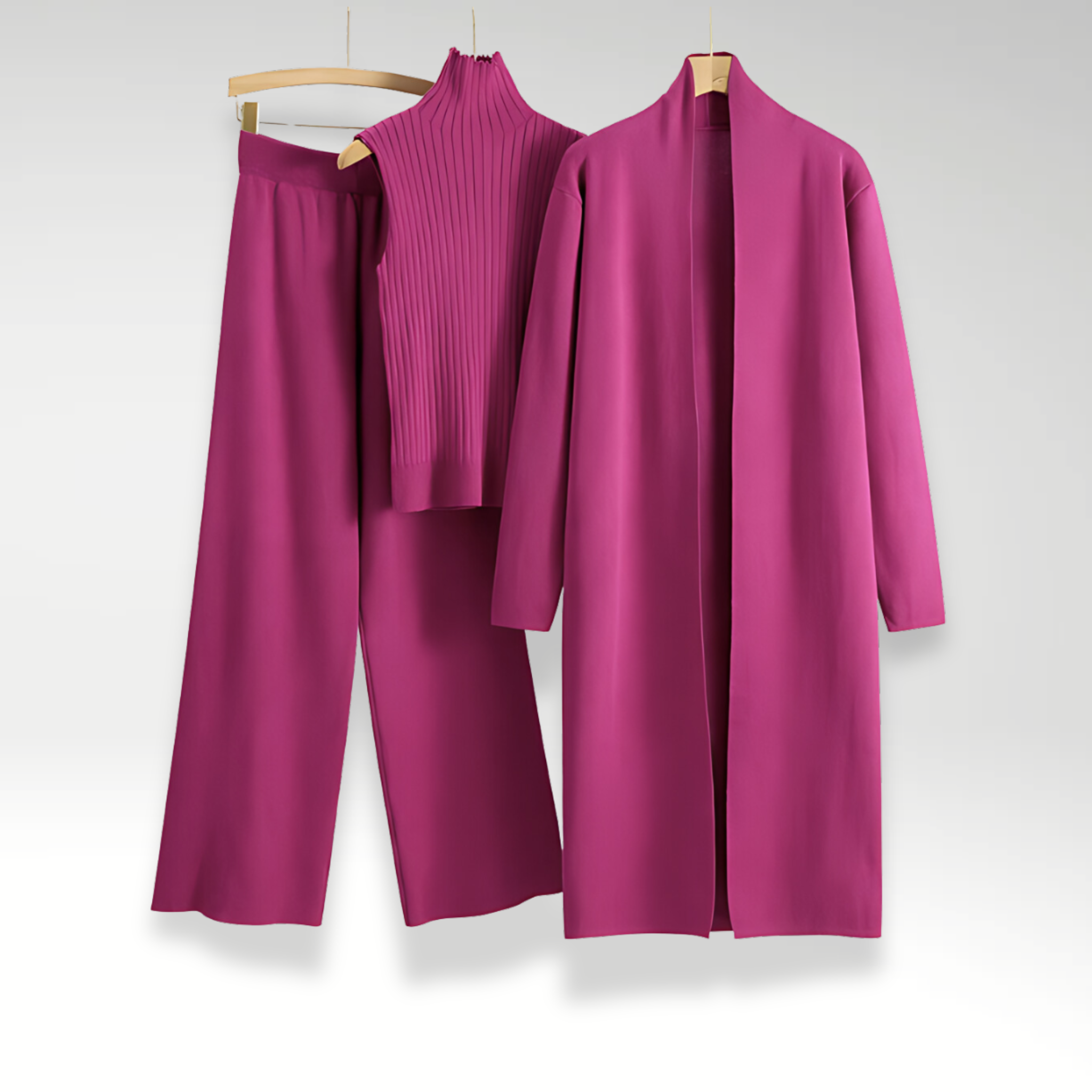 Ensemble trois pièces en maille Luxe