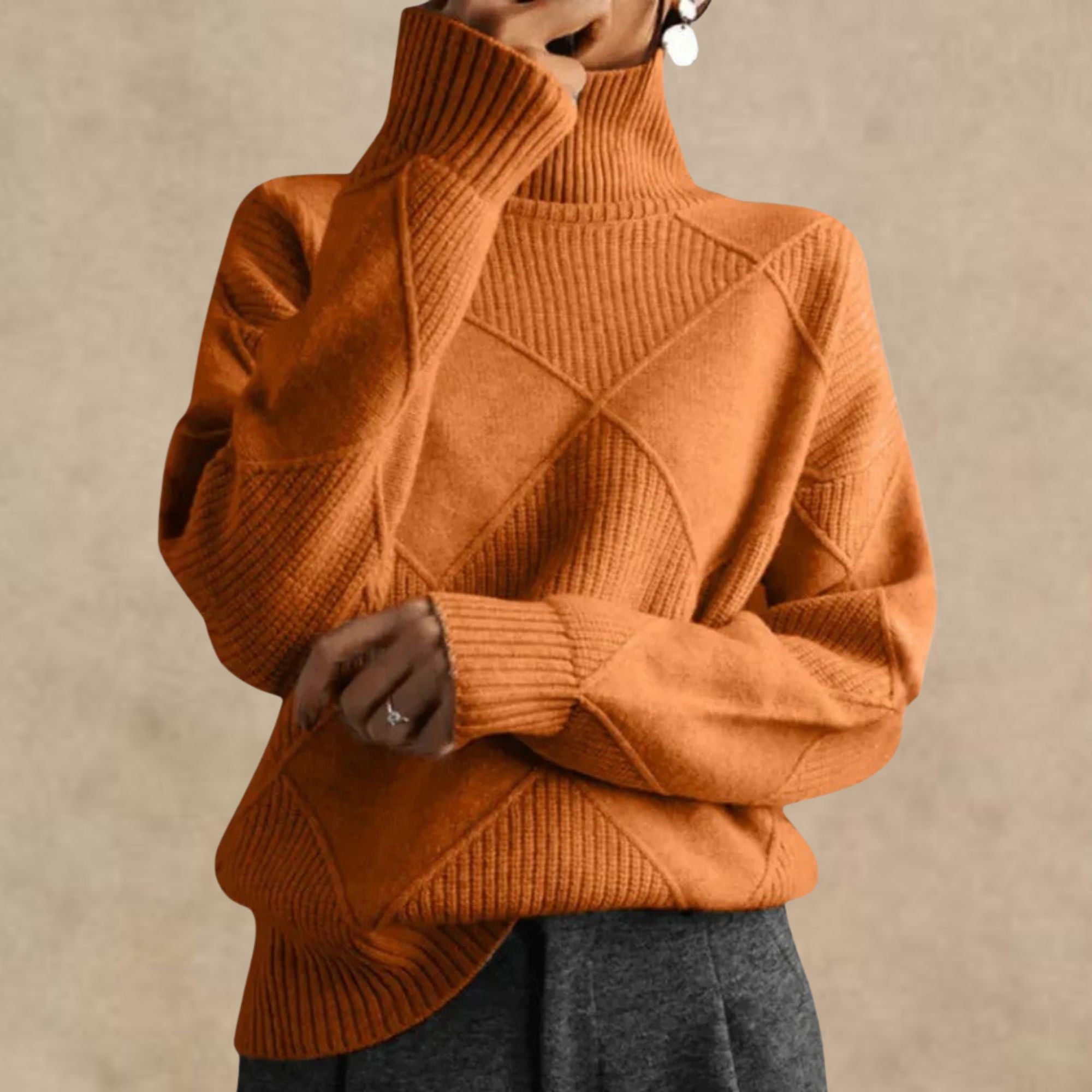 Pull à col roulé en cachemire