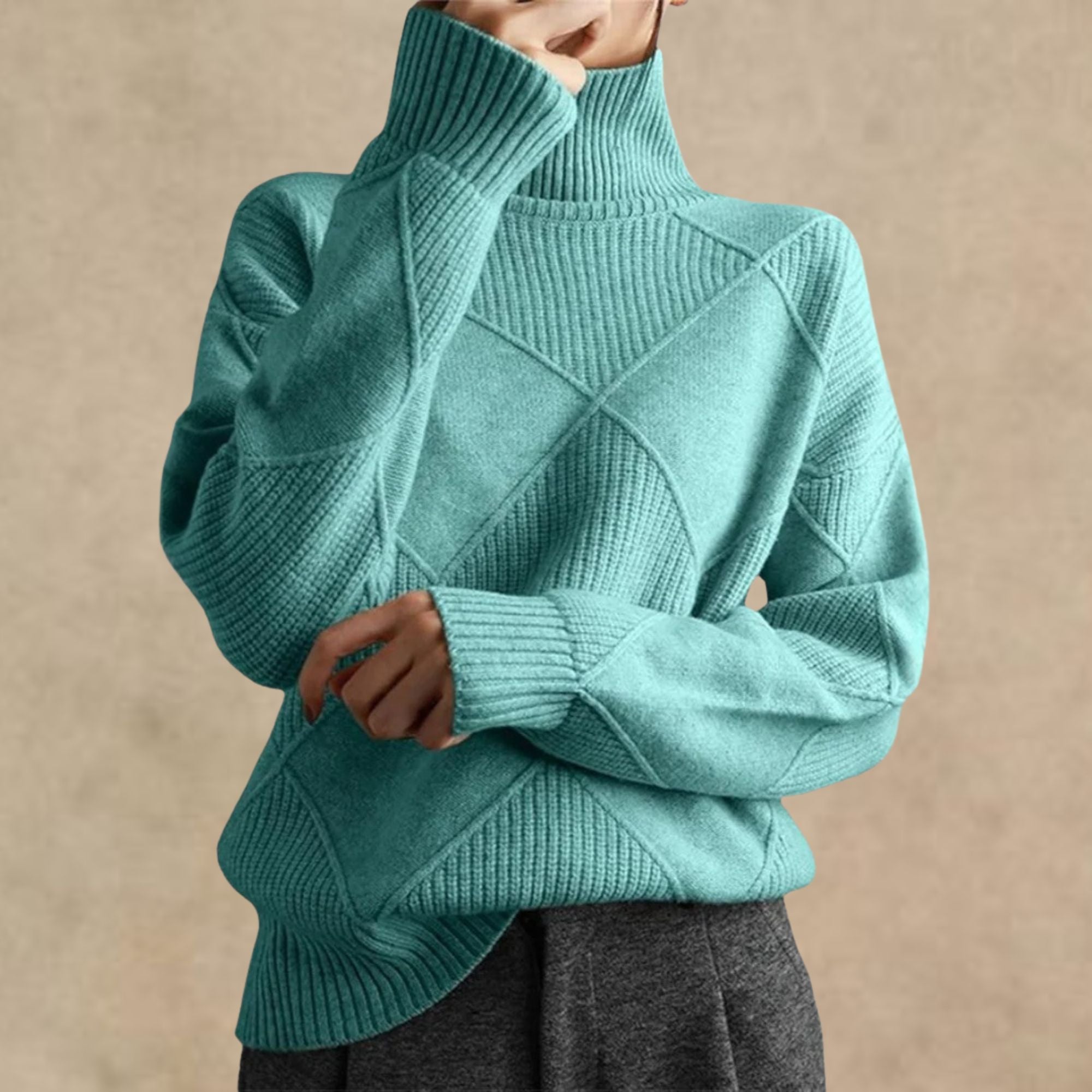 Pull à col roulé en cachemire