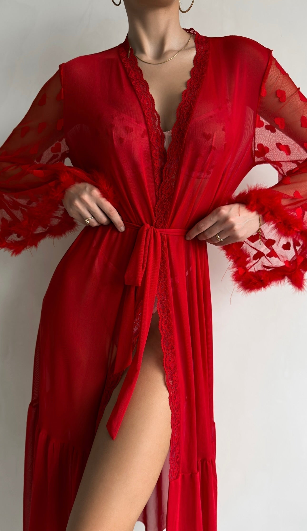 Keira™ | Kimono en Dentelle Transparente