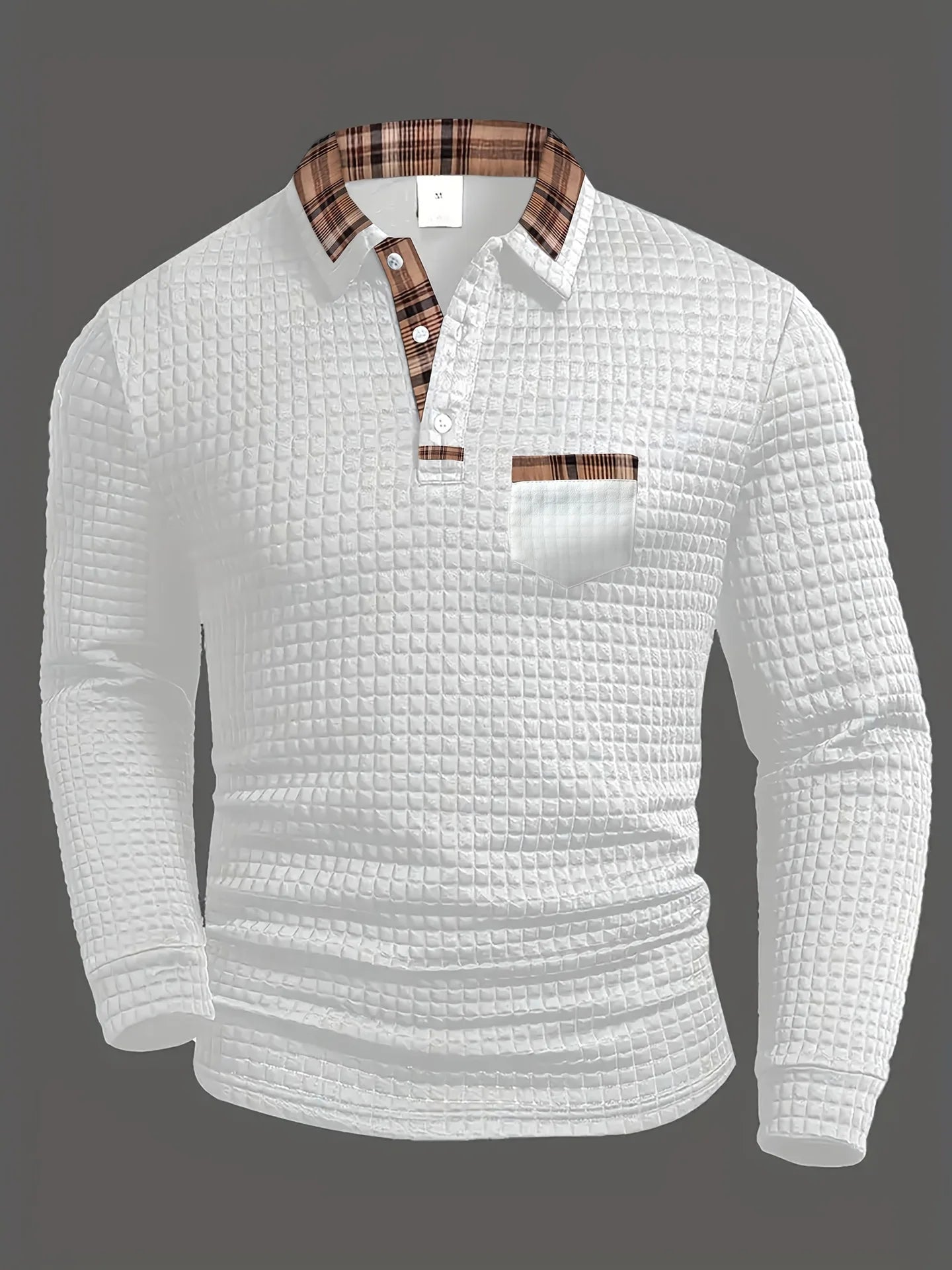 Chemise polo à carreaux