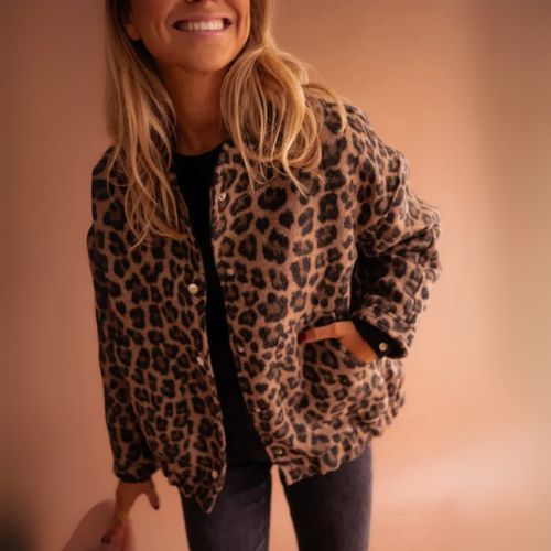 Veste à imprimé léopard