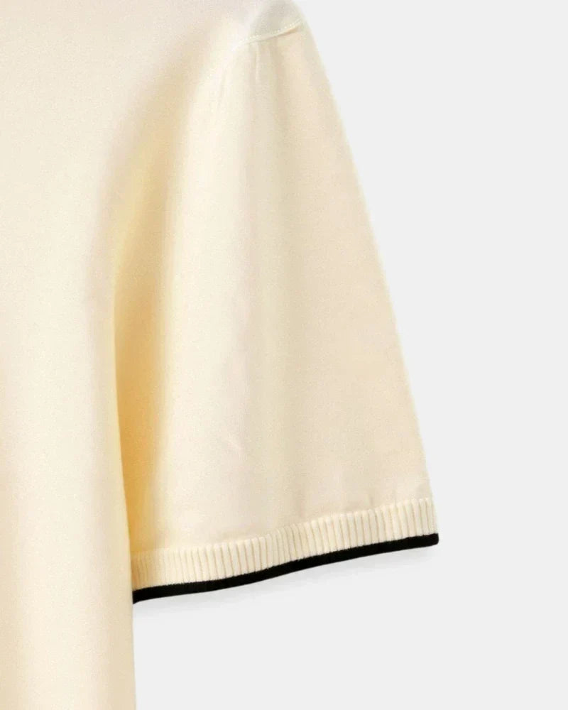 Polo sur mesure en piqué avec détails contrastants