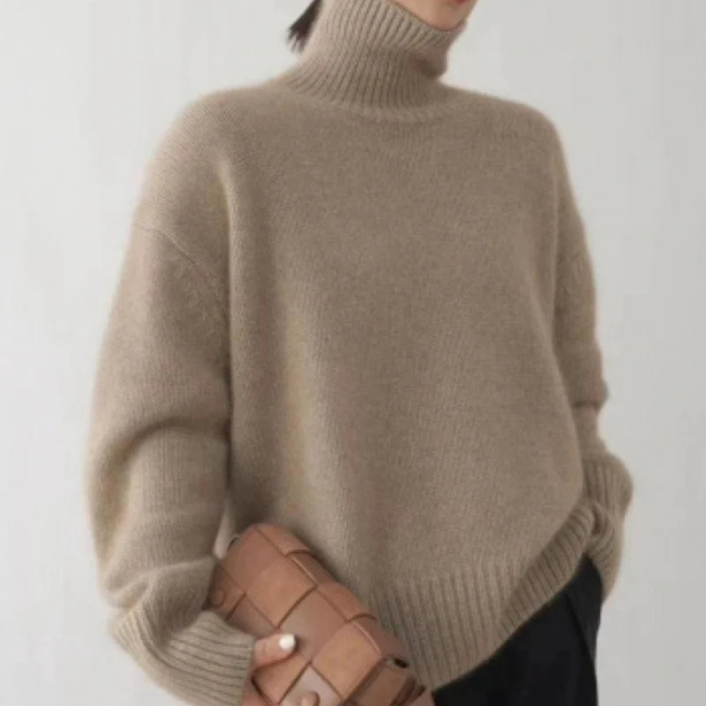 Pull à col roulé en cachemire