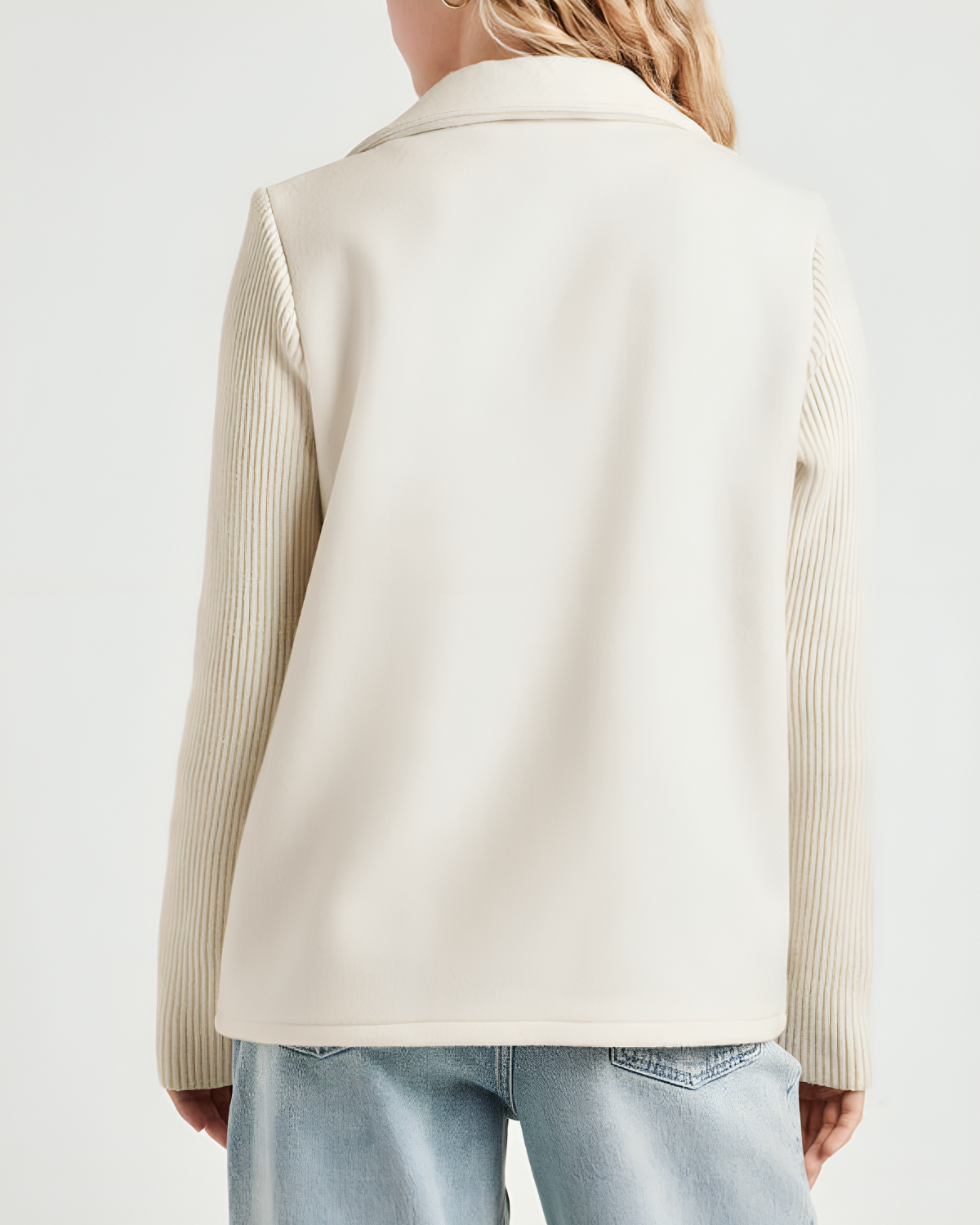 Blazer à Manches Tricotées