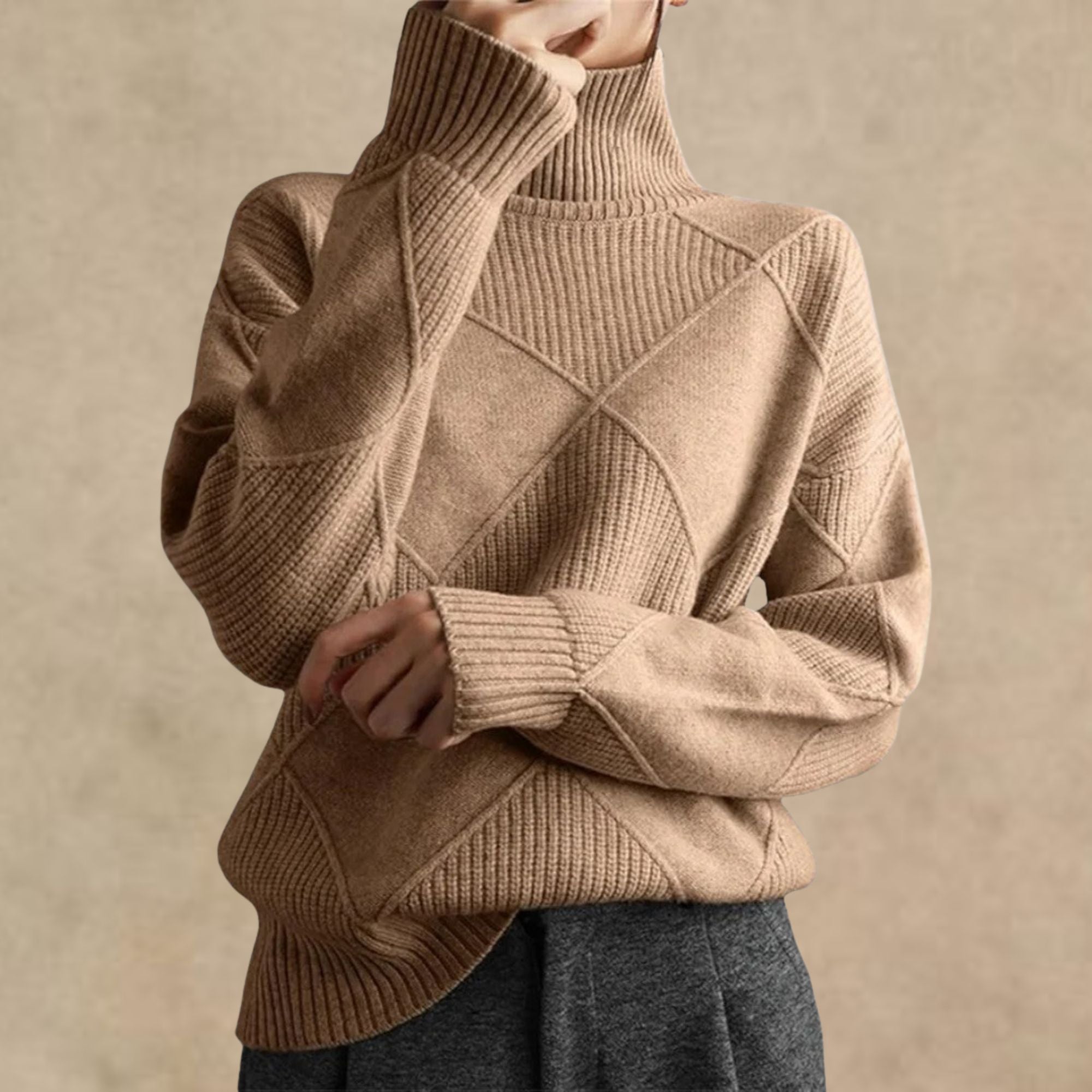 Pull à col roulé en cachemire