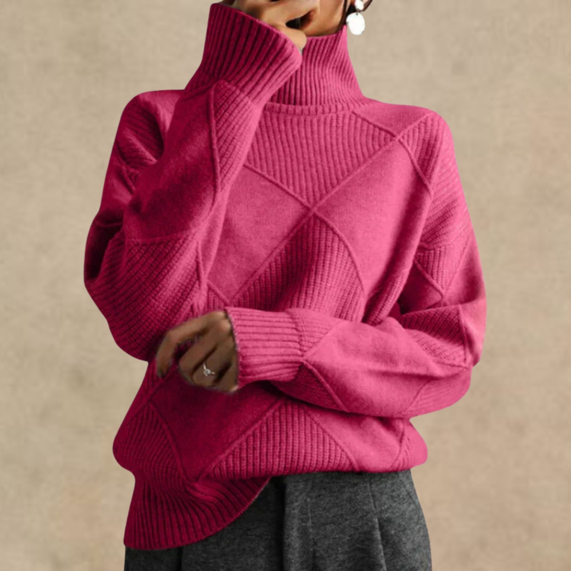 Pull à col roulé en cachemire