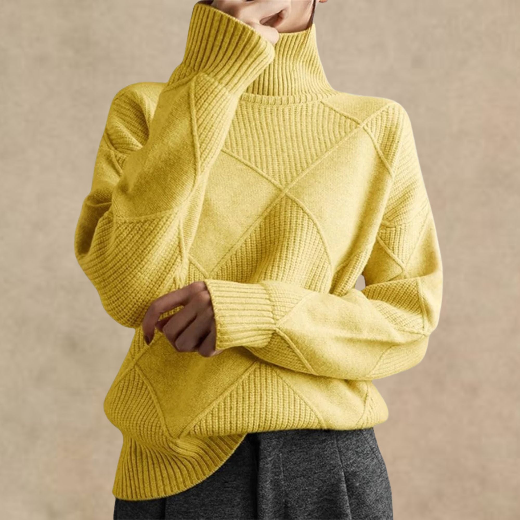 Pull à col roulé en cachemire