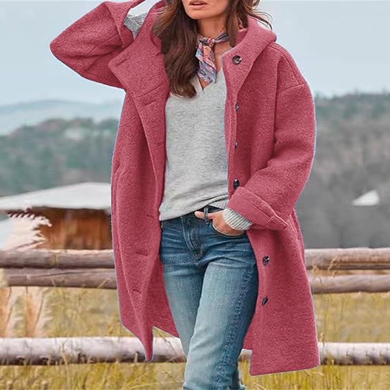Manteau long à capuche