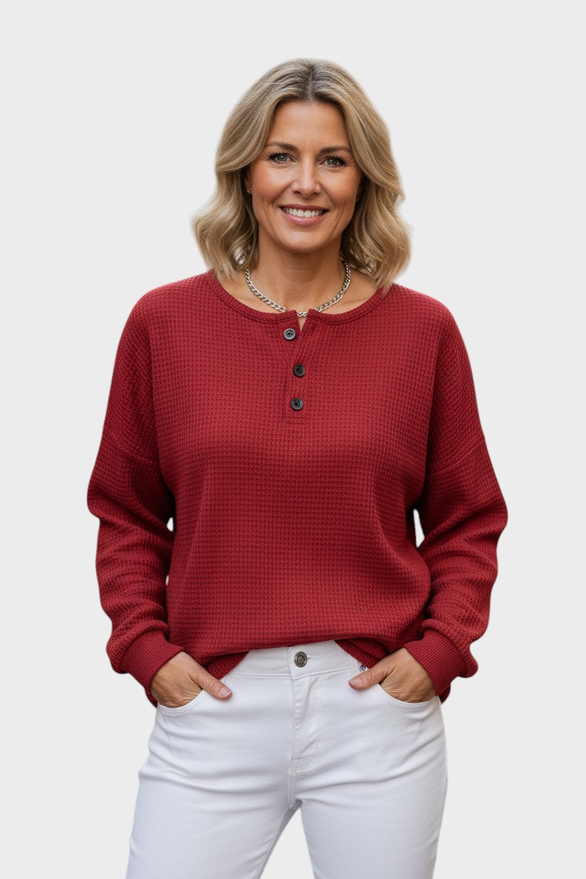 Marie™ | Pull en Tricot Waffle