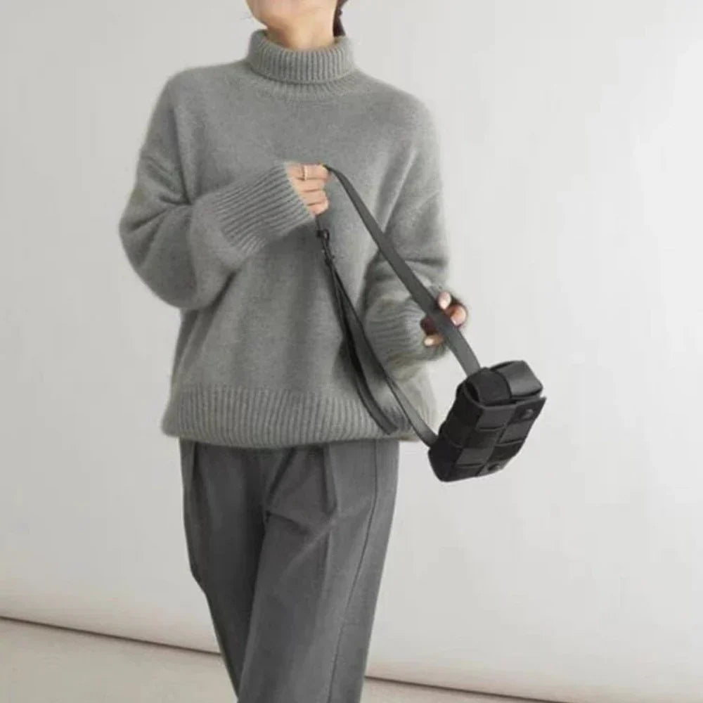 Pull à col roulé en cachemire