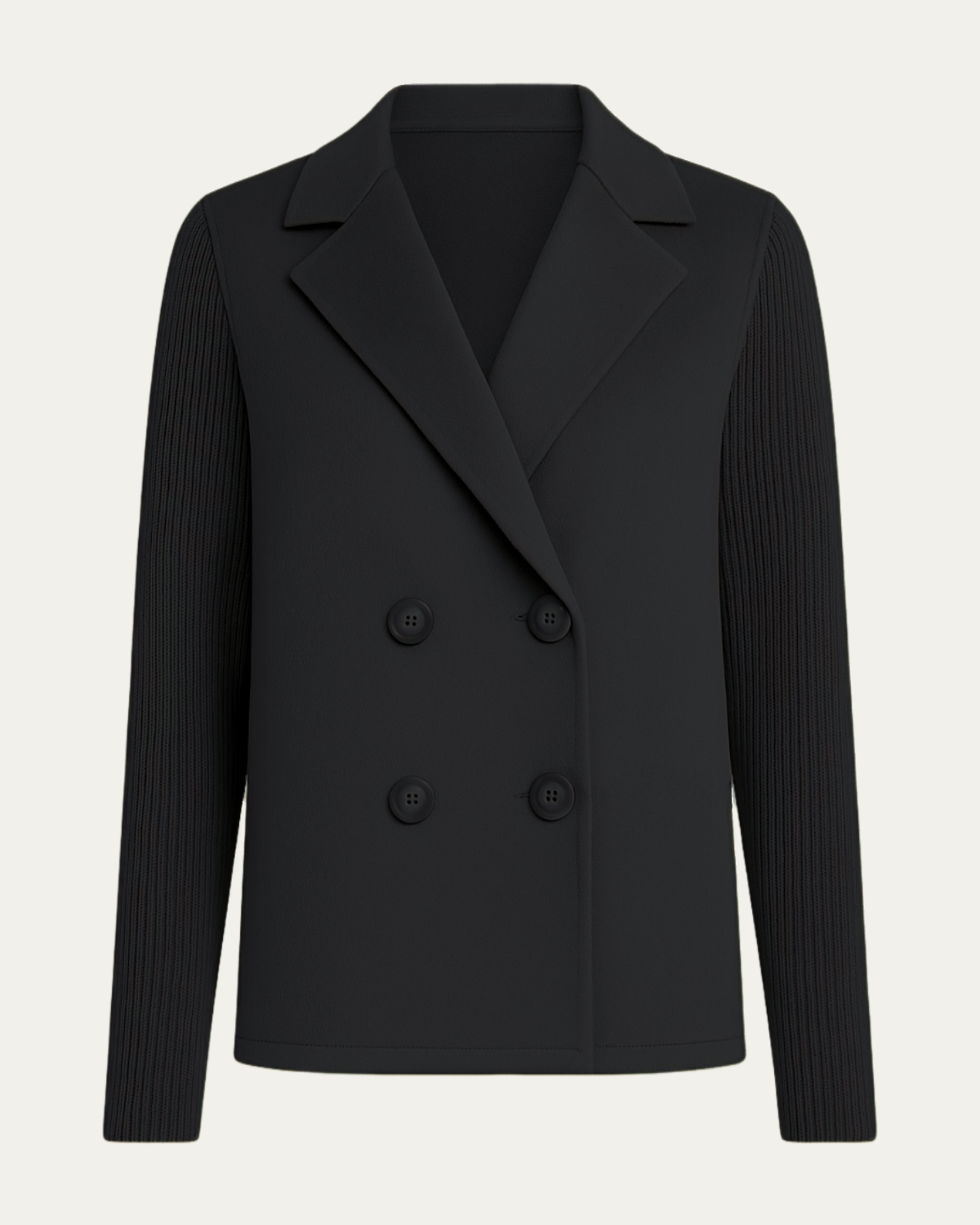 Blazer à Manches Tricotées